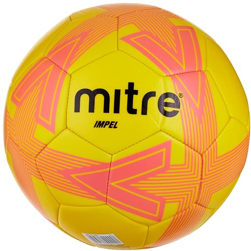 Mitre Impel L30P Football, Highly Durable, Shape Retention, Yellow/Orange, 4