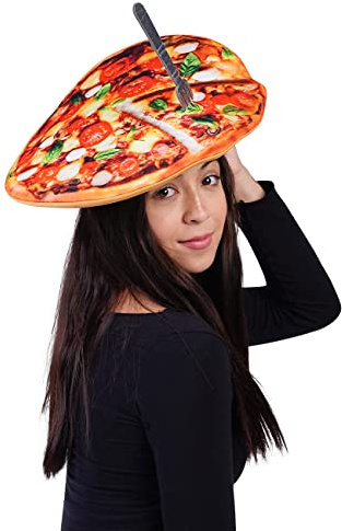 SEA HARE Adulte Chapeau Pizza Chapeau Fun Party (Circulaire)
