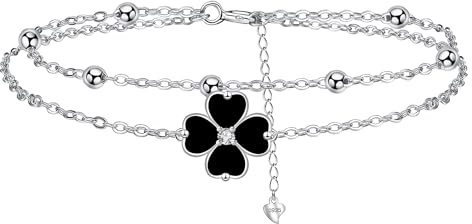 Yinsen Bracelet Trèfle à quatre feuilles 925 Argent Sterling - Bracelet porte-bonheur pour Femme - Bijoux Trèfle à quatre feuilles pour femmes et filles