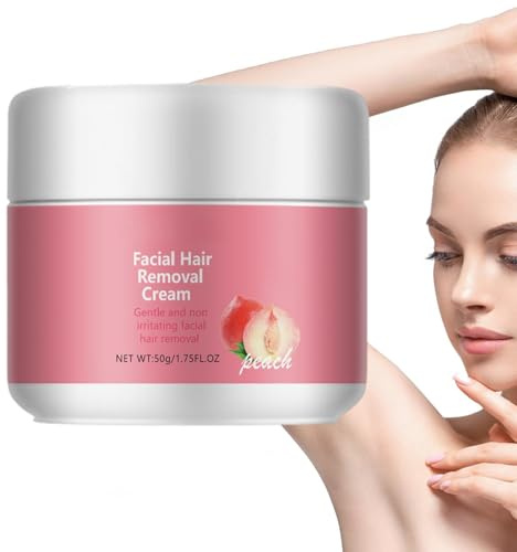 Crème Dépilatoire Pour Le Visage - Crème Dépilatoire Pêche Au Miel | Épilateur Hydratant, Dissolvant DépilatoireDoux Et E-fficace Pour Les Soins De La Peau Du Visage,1,75 Fl Oz