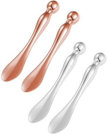 WUNZILO 4 pcs Massaggio occhi bacchetta magica Lifting & Firming Beauty Wall in lega di zinco massaggio occhi cucchiaio essenza introduzione parete