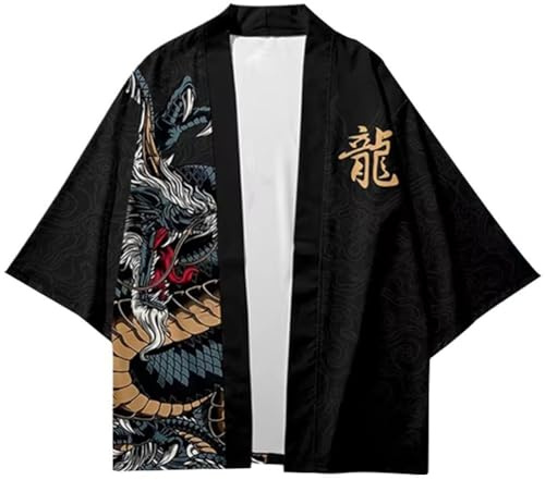 Stakee Cárdigan De Kimono Japonés, Camisa con Estampado De Dragón para Mujeres Y Hombres, Cárdigan Tradicional Haori De Cosplay, Kimono Harajuku De Moda Japonesa, Yukata.