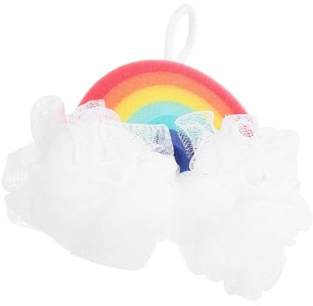 MOTHNUR Spugna da Bagno Corpo a Forma di Arcobaleno, Delicata e Leggera, in Pe e Spugna, Accessorio Bagno per Ragazzo Ragazza e Ragazzo Ragazza