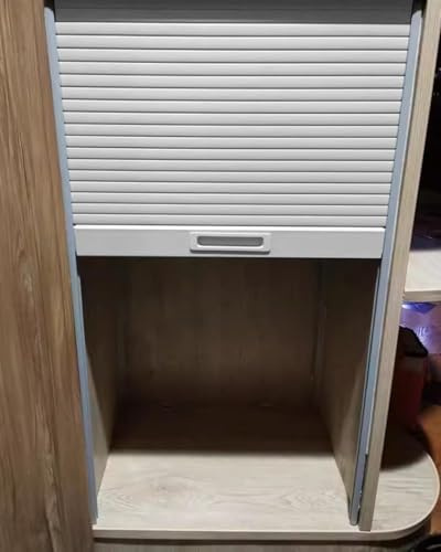 Skjutdörrskit för Cabi, hopfällbart garderob/buffédörrar, ersättningsrulldörr med skenor (vit 50 x 100 cm/20 x 39) platsbesparande lös