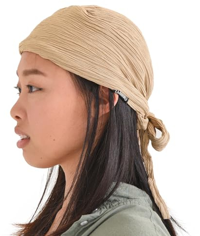 Turban Cheveux Bandana à Fronces, Chapeau Homme et Foulard Pirate Femme, Accessoire Costume, Écharpe Toutes Saisons Boho Chic