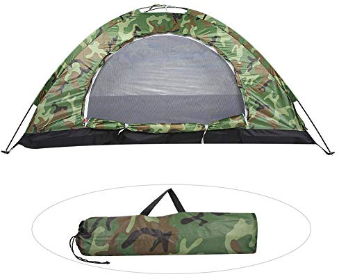 Cerlingwee 1 Person Camouflage Dome Tent, Portable and Lightweight, 3 Season, Water Resistant, for Camping, Hiking, Beach