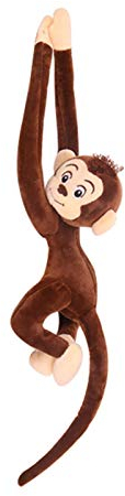 lembrd 65cm Plüschtier AFFE Niedliche Langarmiger AFFE Hängende Gibbons Stofftier, Kindersicheres Kuscheltier Äffchen, Hanging Monkey Für Kinder Mädchen Und Jungen