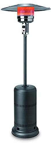 Kemper Calefactor de exterior a gas butano/propano, negro