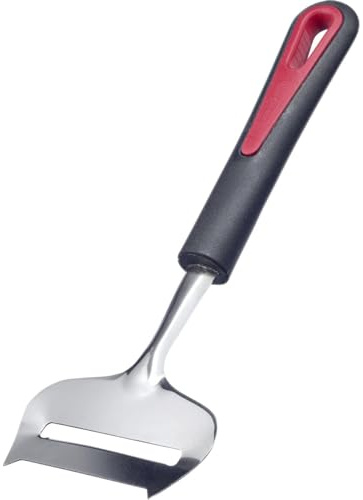 Westmark 29252270 Mjuk osthyvel, speciellt slipad skärning, med gaffelpinnar, plast/rostfritt stål, gallant, svart/röd/silver, 29252270