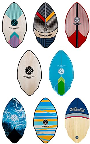 Two Bare Feet Skimboard 37 inch, Swallow Tail, 7 Ply Wood Construction, Suitable for Beginners, Unique Designs, Surf, Skim (Wedge)