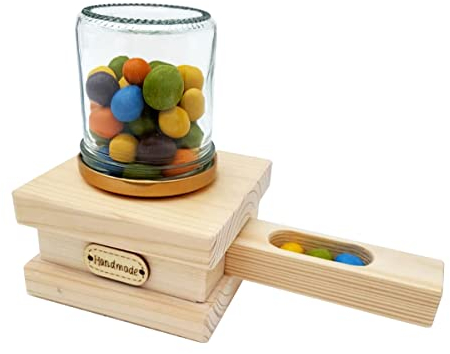 Top- Holzbausatz- Bastelset- Bonbonspender aus Holz- Süßigkeitenautomat- Naturholz- Bausatz- Werkeln mit Spaß - Holzbausatz - Geschenkidee - Kinderparty-Geburtstag