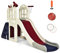 COSTWAY 6 in 1 Large Kids Slide, Toddler Climber Slide Set with Basketball Hoop, Ring Toss and Telescope, Indoor Outdoor Freestanding Slider Playset (Blue)