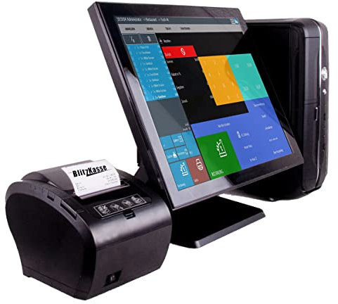 15 Touchscreen Kasse für HANDEL und SCHNELLGASTRONOMIE: KIOSK, LADEN, IMBISS, STUDIO, DSFinV-K, TSE-Konform, ohne ABO