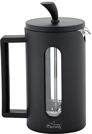 Any Morning French Press Kaffeebereiter | Kaffeekanne aus Edelstahl | Pressstempelkanne für frischen Filterkaffee | Cold Brew Kaffebereiter (Glas/Edelstahl – 600 ml)