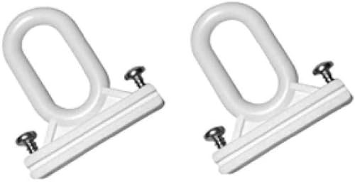 Megashopitalia Coppia Ricambi Ganci Occhielli per Tenda da Sole a Caduta in PVC Completo di Viti Colori Bianco