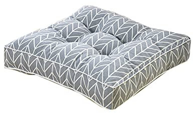Lukery Cojines de Suelo, Cojín de Asiento para Silla de Comedor- Cojines de Algodón Suave para Oficina, Hogar,Jardín - Ideal para Exterior e Interior (45x45x10cm,Gris)
