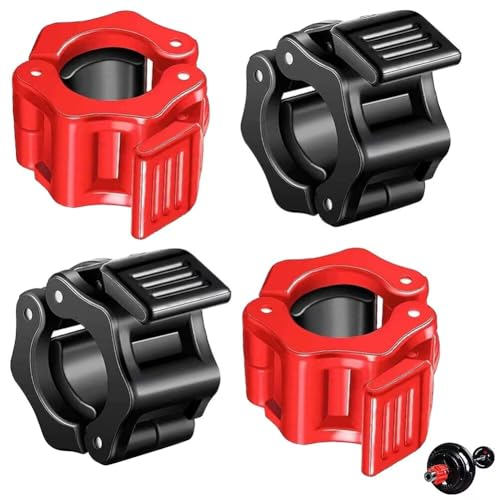 Abrazaderas Mancuernas, Barbell Clasp, Cierre de Barra de Pesas, 4 Piezas Abrazaderas de Barra de Liberación Rápida, Abrazaderas de Sujeción Mancuerna, Cierre de Barra de Pesas, Butyeak (25mm)