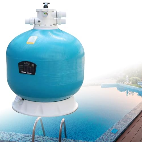 Système de filtre à sable for piscine, pompe de filtre à sable for piscine hors sol de 12 700 gallons, capacité de sable de 61 livres, filtre de piscine/filtre à eau à valve multi-ports