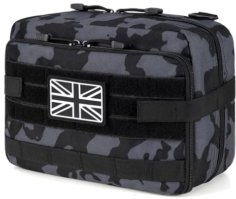 Jueachy Tactical Molle Pouch Large Admin Bag Utility Tool Pouches Attachment EDC Expandable Pouches for Hiking Hunting Organizer Medical Pocket Patch Included
