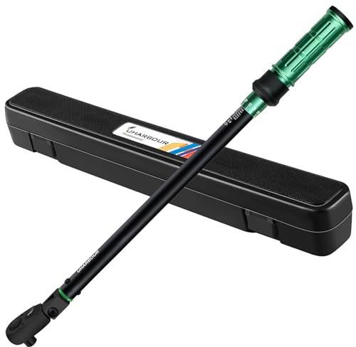 Uharbour Split Beam Drehmomentschlüssel 1/2 Zoll, 40-340 N.m Split Beam Drehmomentschlüssel 1/2 Zoll mit flexiblem Kopf, geeignet für Auto, Motorrad