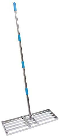 Gardena Rastrillo de jardín Gardena Rastrillo herramientas de jardín Rastrillo Gardena tallo herramienta de nivel de lawn con mango ajustable para compensación de césped y distribución de