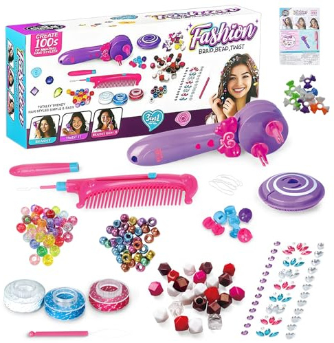Set Treccine Magiche,Macchina per Trecce Capelli,Moda Treccia Strumenti,Macchina Trecce Capelli Automatico per Bambini Ragazze