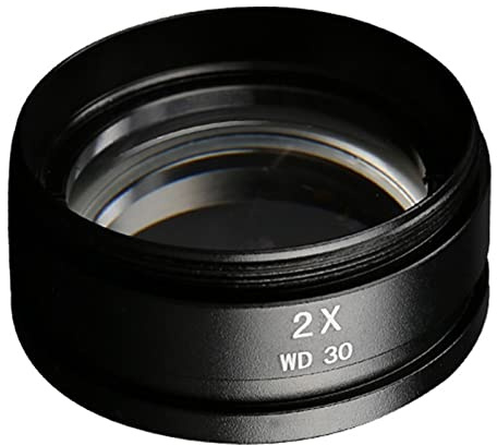 ZTBH Kit de Accesorios para microscopios 0. 3X 0.5X 0.7X 0.75x 1x 1.5X 2.0X Lente objetiva 48mm for microscopio trinocular. Portaobjetos de microscopio(2X)