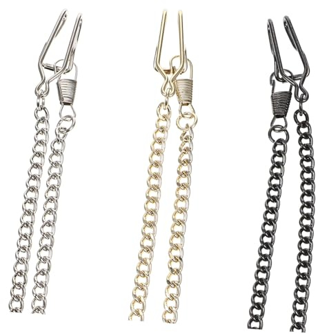 iplusmile Set Da 3 Catene Per Orologio Da Tasca e Portafoglio in Ferro, Catene Decorative Per Pantaloni Da Uomo, Accessori Vintage Leggeri e Resistenti Per Abbigliamento Casual e Formale