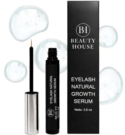 Siero Ciglia Allungante e Rinforzante per la Crescita delle Ciglia – Lash Serum Nutriente a Effetto Naturale – Ciglia più Lunghe, Forti e Dense – Beauty House