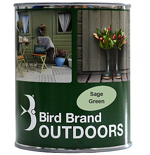 Transtools Bird Brand Outdoor Garden Paint Satin Finish (2.5 Litre, Sage Green)