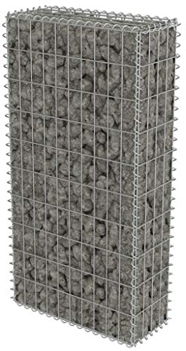 vidaXL Muro Gaviones Cubiertas Acero Galvanizado 50x20x100cm Pared Valla Cerca