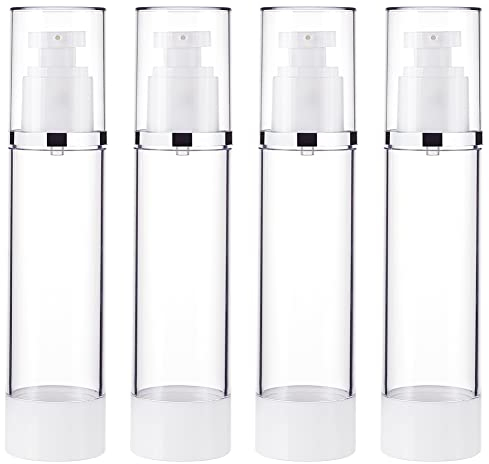BENECREAT 4 Packung 100 ml Airless-Pumpflaschen Vakuum-Reiseflaschen Nachfüllbare Kosmetikflaschen Für Lotion Shampoo, Stiftung, Ätherisches Öl, Anderes Schönheitsprodukt