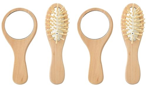 minkissy Portable Mirror Comb Set Mirror and Comb for Travel
