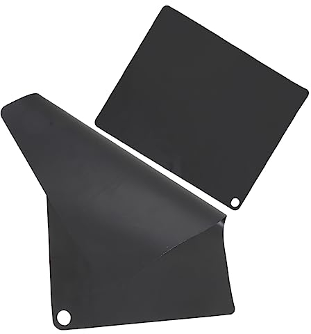 COLLBATH 2pcs Silicone Hob Covers for Gas Cookers Heat Resistant Stove Top Protector Non Stick Reusable Grill Mats Pan Protectors Induction Cooktop Mat