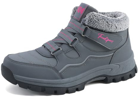 Moudn Winter Bottes de Neige Femme Confortable AntidéRapant Fourrure Chaudes Randonnée Bottes De Hiver Chaussures De Trekking Sports