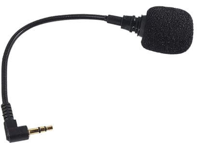 Fixation de micro pour casque – Clip – Accessoire de microphone pour écouteurs, design col de cygne flexible | Microphone de rechange flexible de 3,5 mm, compatible avec PC, Mac, consoles de jeu