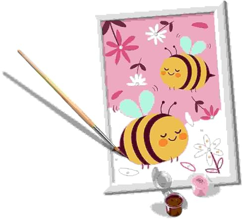 Ravensburger Creart Happy Bumblebees Paint by Numbers Kit for Children