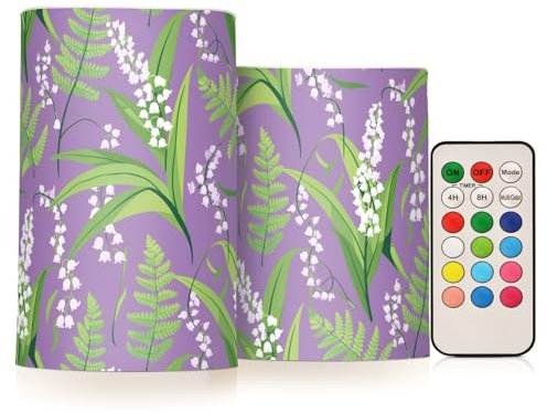 SyXIOP Campanule blanche décorative d'extérieur vacillante bougies d'extérieur sans flamme avec minuterie lumières électroniques lumineuses avec télécommande pour cheminée de Noël fonctionne à piles