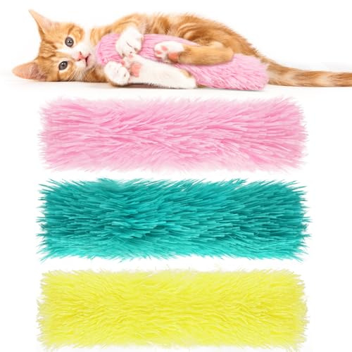 OSDUE Juguetes Hierba Gatera, 3 Piezas Juguetes de Catnip con Hierba Gatera, Suave y Duradero Juguetes para Masticar para Nteracción con Mascotas para Que los Gatos Mastiquen y Jueguen Color Sólido