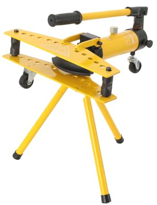 10T Manual Hydraulic Pipe Bender Set Exhaust Tube Bending Machine Tube Rod Bender Tool with 3 Molds, SWG-1 Max Bending Angle 90°, Bending Range 1/4-1 Outer Diameter 13-34mm