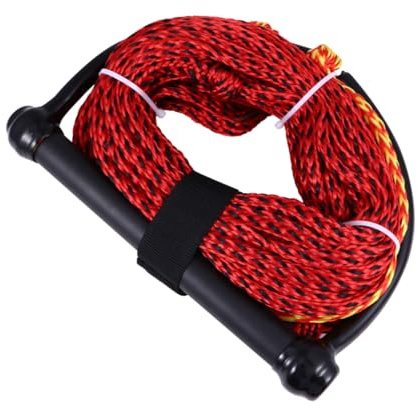 DECHOUS Cuerda para Esquí Acuático Mango Negro, Cuerda de Remolque para Wakeboard y Kneeboard, Accesorio para Barcos y Deportes Acuáticos, Resistente y Manejable, Uso Color Aleatorio