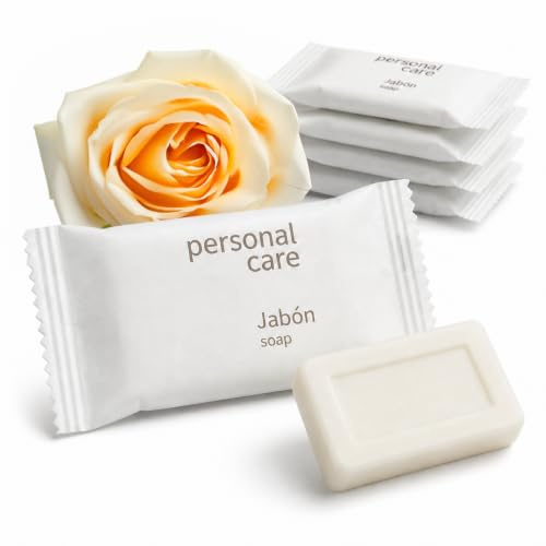 AMENITIES BELART Jabón individual 10 g para hoteles y hostelería, caja de 500 unidades, pastilla de jabón de cortesía, envoltorio individual de papel para habitaciones