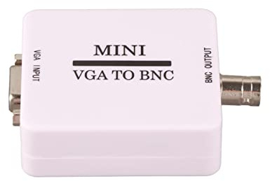 ASHATA Högkvalitativ Mini VGA Till BNC 1920 X 1080-omvandlare för Datorer - Lätt och Hållbar - Idealisk för HDTV-skärmar, TVapparater - Svart