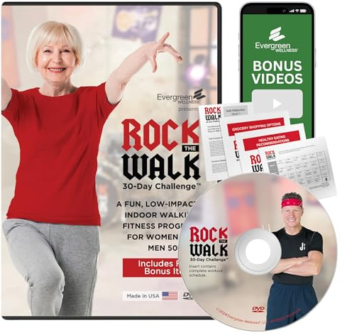 Evergreen Wellness Tränings-DVD-skivor för äldre och nybörjare | Låg inverkan, helkroppsträningsprogram för kvinnor och män