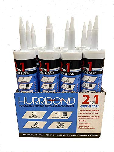 Hurribond 2-in-1 Adhesive and Caulk - Case of 12 (White)