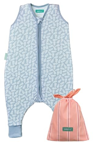 molis&co. Pijama Burbuja. 0.5 TOG. 3 años. Ideal para Verano. Blue Garden. 100% algodón.
