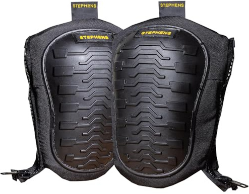 Stephens Strapless Knee Pads for Construction - Heavy Duty Soft Cap Design for Work | Safety Work Gear | Flooring | Roofing | Gardening | Personal Protective Equipment - Cushion Support for Kneeling - Non-Slip Strapless Knee Pad - Eliminate Knee Pain