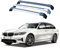 Auto Dachträger Dachreling für BMW 3-Serie, 5-dr Immobilien, 2020 + G21, Dach Gepäckträger aus Aluminium,Silver Black