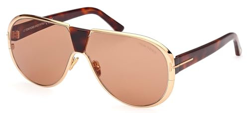 Tom Ford Sonnenbrillen VINCENZO FT 1072 SHINY GOLD/BROWN 64/7/145 Herrenbrillen