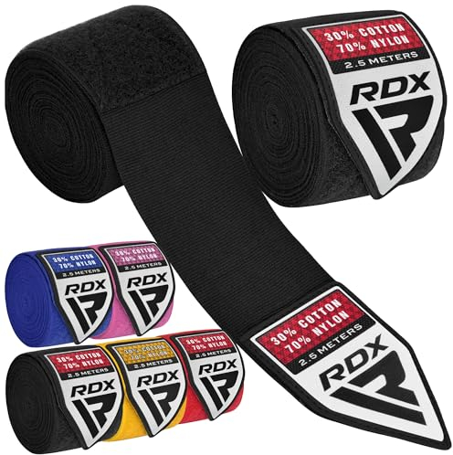 RDX Boxbandagen Kinder 2.5M, Innenhandschuhe Boxen Elastisch Handbandagen Mit Daumenschlaufe für MMA Muay Thai Kickboxen Thaiboxen Boxsack Punchingbälle Sparring Training Boxbandage, Boxing Hand Wraps